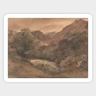 Borrowdale - Evening after a Fine Day, 1 October 1806 by John Constable Sticker